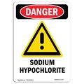 Signmission Safety Sign, OSHA Danger, 14" Height, Sodium Hypochlorite, Portrait OS-DS-D-1014-V-1577